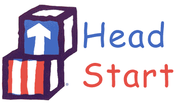 HeadStart logo with blocks
